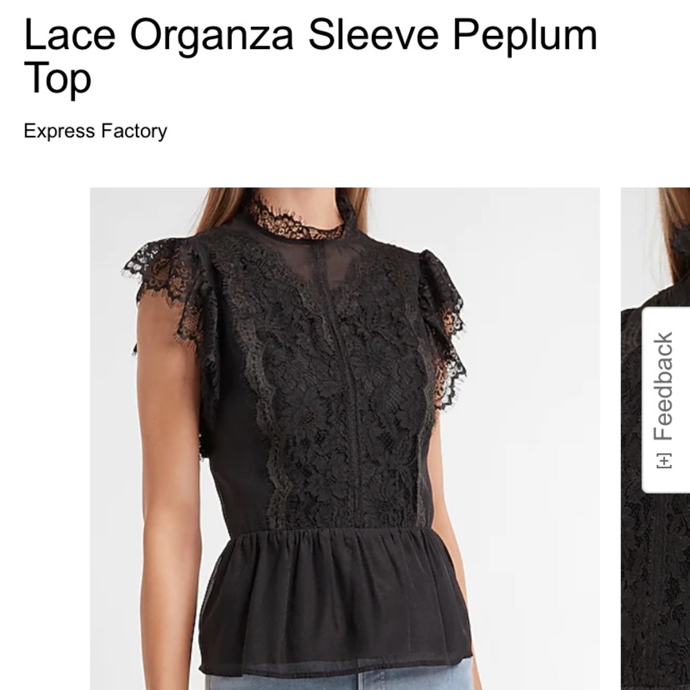 Lace peplum top